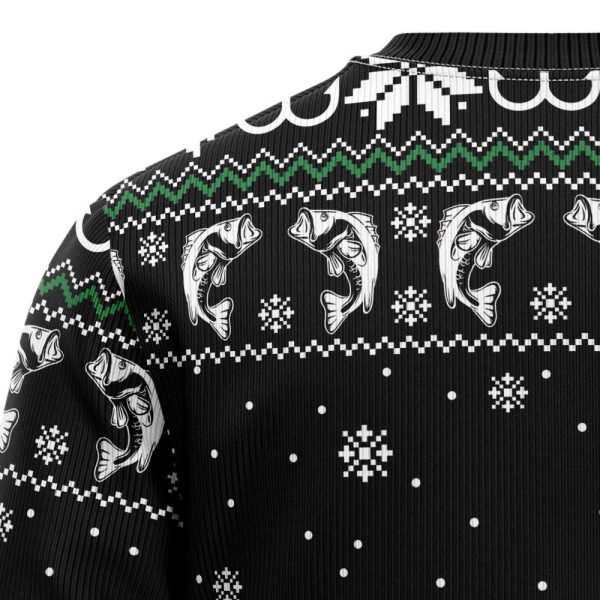 Santa Claus Fishing Ugly Christmas Sweater Gift