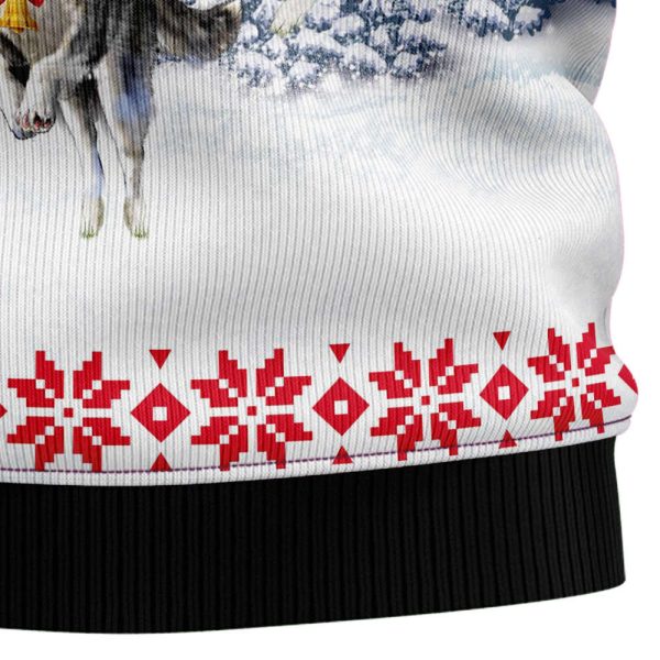 Siberian Husky Santa Claus Ugly Christmas Sweater Gift