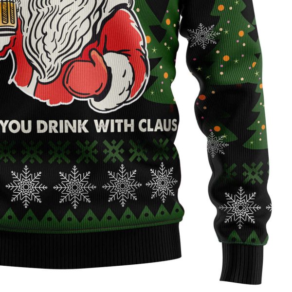 Ain‘T No Laws When You Drink With Claus Ugly Christmas Sweater Gift