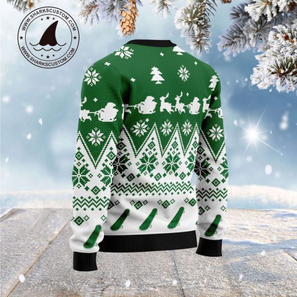 Santa Claus Skateboarding Ugly Christmas Sweater Gift For Christmas