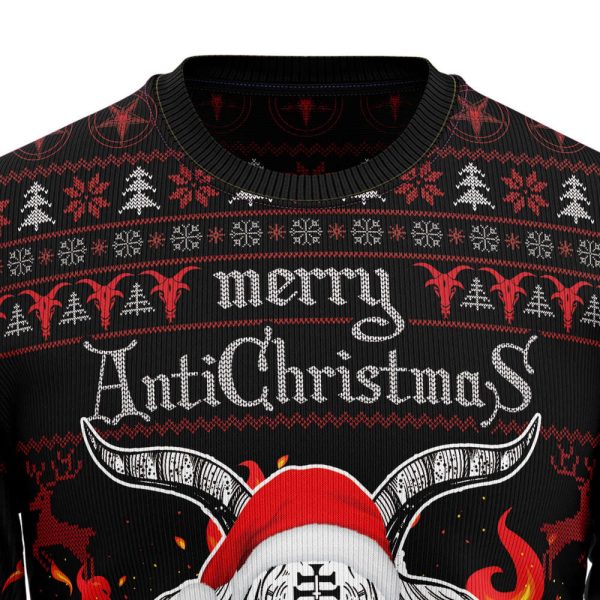 Satan Claus Merry Christmas Hail Satanic Ugly Christmas Sweater