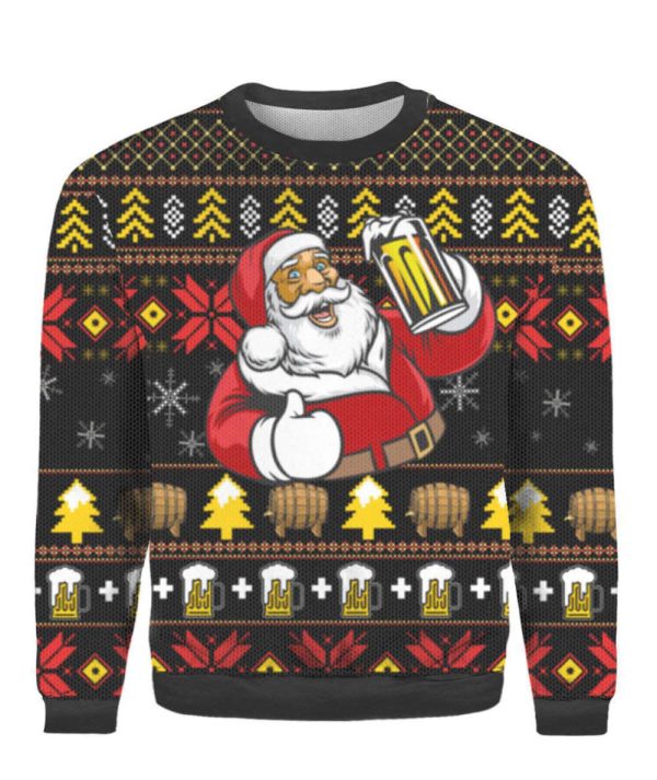 It’s The Most Wonderful Time For A Beer With Santa Claus Ugly Sweater