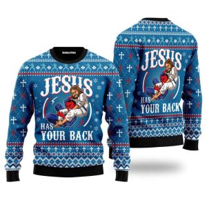 Jesus Has Your Back Ugly Christmas…