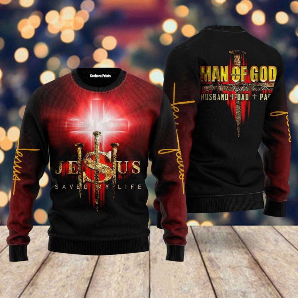 Jesus Man Of God Ugly Christmas Sweater For Men & Women UH2186