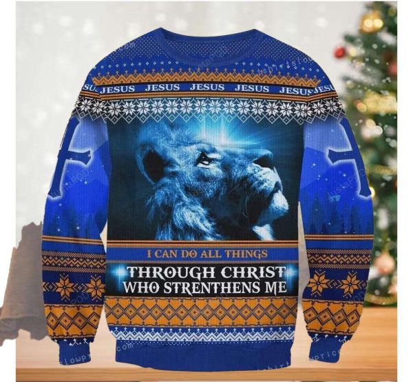 I Can Do All Things Through Christ Jesus Ugly Sweater For Woman