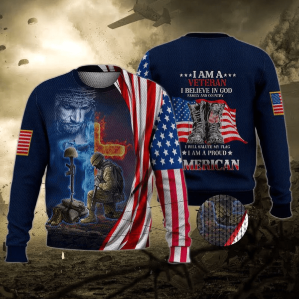 Veteran Ugly Christmas Sweater 3D Printed Best Gift For Xmas Adult | US5973 3D AOP Shirt