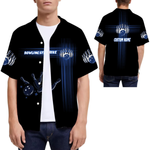 Bowling Strike Custom Name Hawaiian Shirt Unisex Men HN3563
