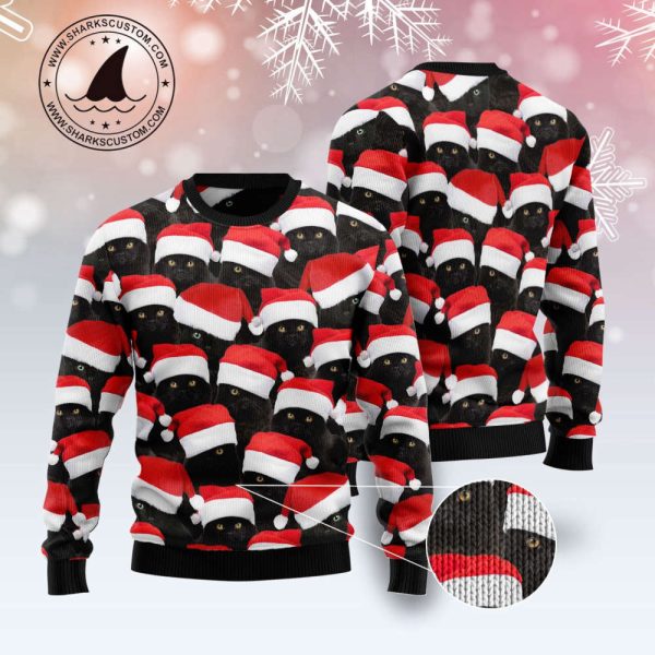 Black Cat Group Ugly Christmas Sweater