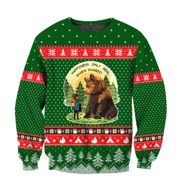 Go Camping Play With Bear Ugly Christmas Sweater – Sweatshirt Gift For Christmas Day