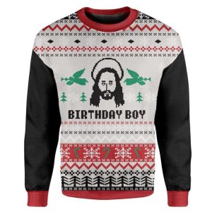 Jesus’s Birthday Ugly Christmas Sweater –…