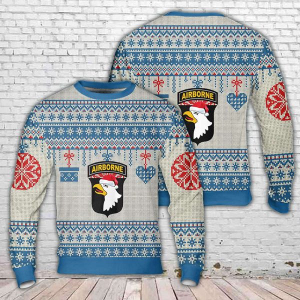 US Army 101st Airborne Division Christmas Sweater 3D DLTD0710BG04