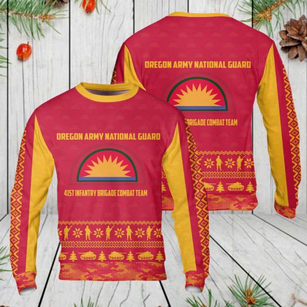 US Army Oregon National Guard 41st Infantry Brigade Sweater – Unique 3D Christmas Gift