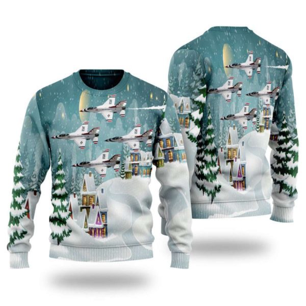 US Air Force Thunderbirds Christmas Sweater 3D – Perfect Gift for the Holidays