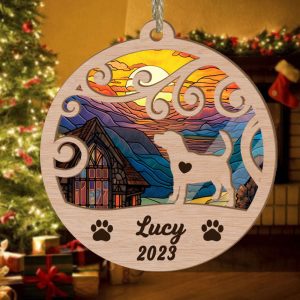 Custom Suncatcher Ornament Beagle – Sunset…