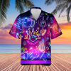 3D Neon Hawaiian Shirt for Men: Unisex Bowling Club Fashion