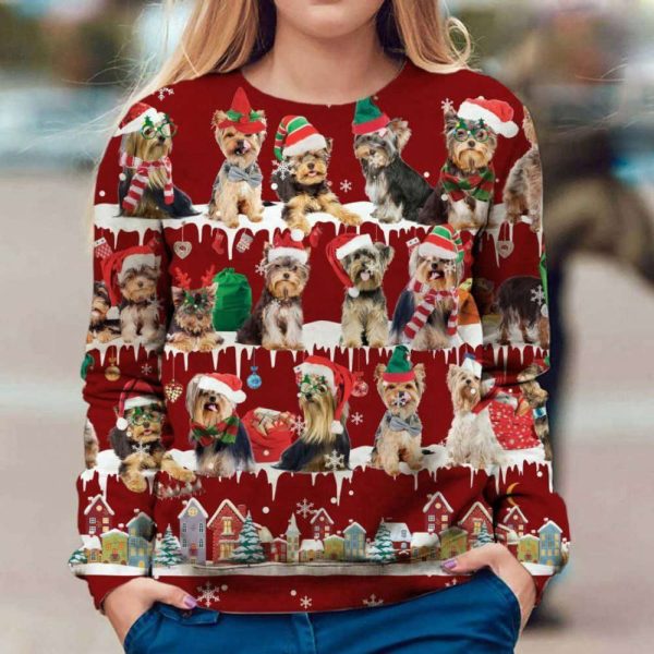 Adorable Yorkshire Terrier Ugly Christmas Sweater: Christmas Gift