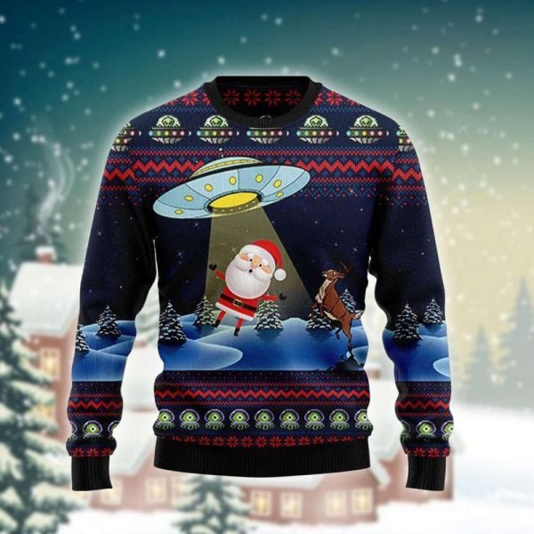 Alien Don’t Catch Santa Ugly Sweater – Gift For ChristMass