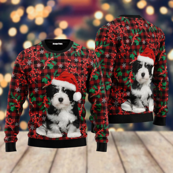 Bichon Havanese Ugly Christmas Sweater: 3D Printed Gift for Xmas Christmas Gift