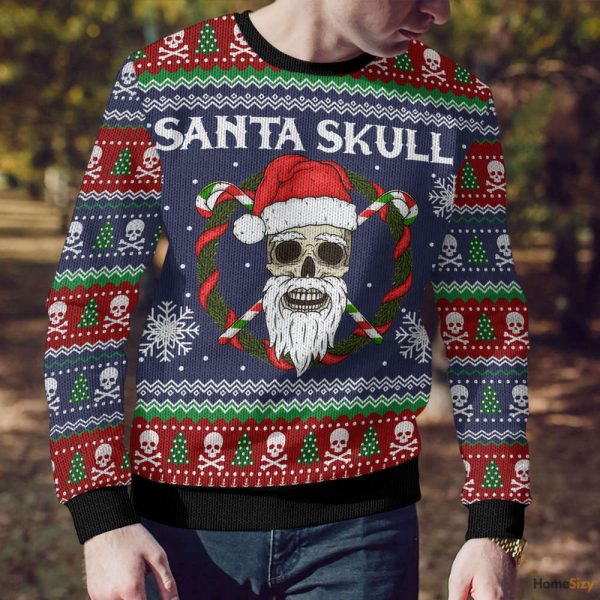 Animal Santa Skull Ugly Christmas Sweater: Festive and Trendy Holiday Apparel