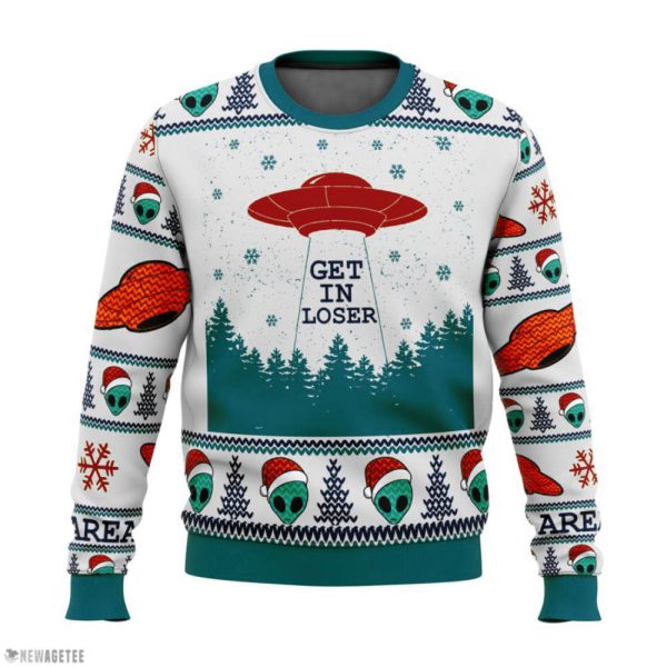 Area 51 Aliens Get in Loser Ugly Christmas Sweater – Gift For ChristMass