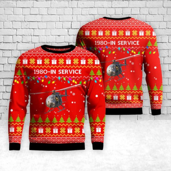 Army MH-6 Little Bird Christmas Sweater 3D Gift for Festive Season
