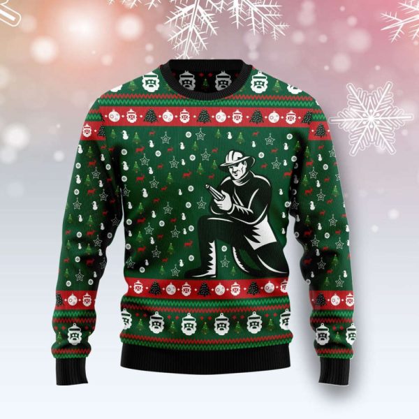 Get Festive with an Awesome Firefighter Ugly Christmas Sweater – Perfect Gift for Christmas Day