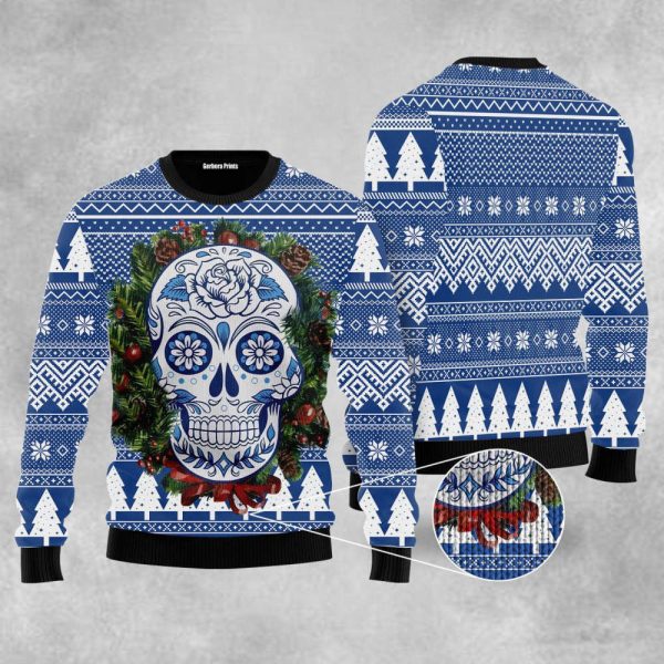 Awesome Sugar Skull Ugly Christmas Sweater Men & Women US5283 – Perfect Ugly Sweater Gift