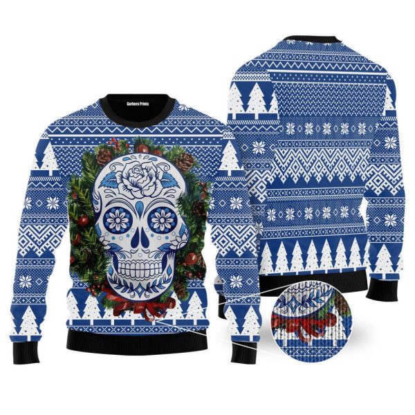 Awesome Sugar Skull Ugly Christmas Sweater Men & Women US5283 – Perfect Ugly Sweater Gift