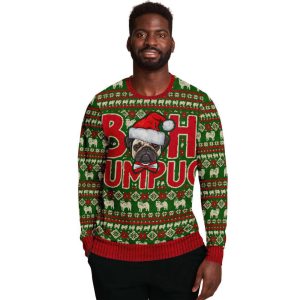 Bah Humpug Pug Ugly Sweater Christmas…