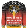 Bigfoot 3D Ugly Christmas Sweater Hoodie – Be the One to Share a Beer with Darryl!- Gift for Christmas