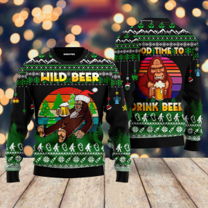 bigfoot beer christmas ugly sweater perfect time to enjoy beer gift for christmas uh1910 1.png