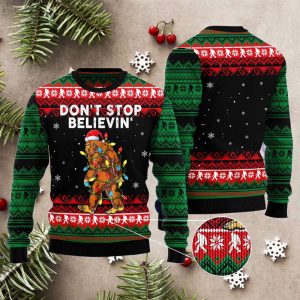 bigfoot dont stop believing ugly sweater sweatshirt knit wool sweater 2.jpeg