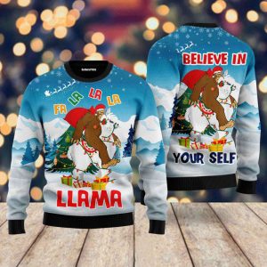 bigfoot riding llama ugly christmas sweater for men women gift for chrismas 1.jpeg