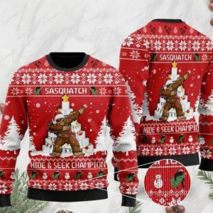 Bigfoot Ugly Christmas Sweater For –…