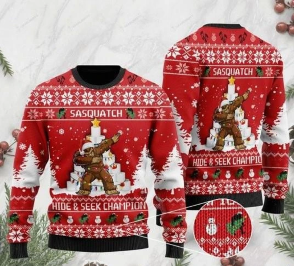 Bigfoot Ugly Christmas Sweater For – Gift For Christmas US3218