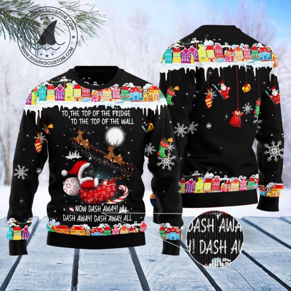 Black Cat Sleigh Christmas T0911 Ugly Christmas Sweater –  Best Gift For Christmas, Noel Malalan – Christmas Signature