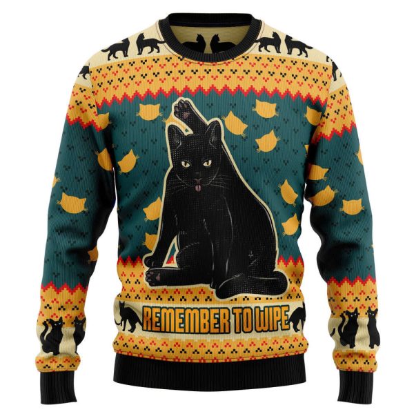 Black Cat Ugly Christmas Sweater