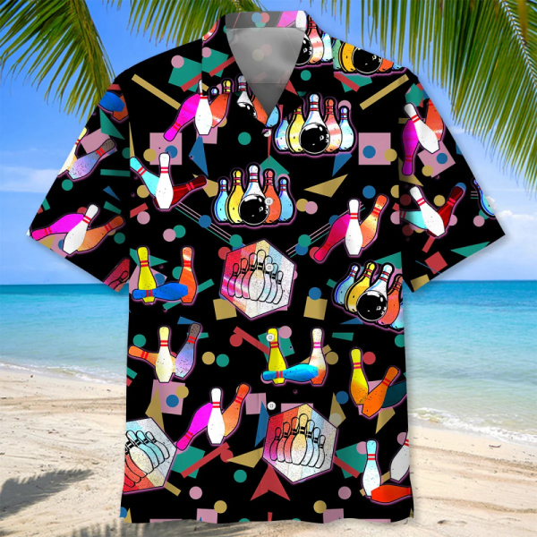 Men s Hawaiian Bowling 3D Shirt: Perfect Gift for Bowling Enthusiasts!