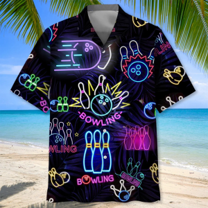 Men s Hawaiian Bowling 3D Shirt:…