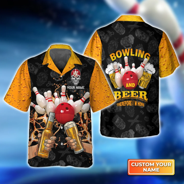 Fun & Stylish Bowling Hawaiian Shirt for Men & Women – Perfect for Bowling Teams!