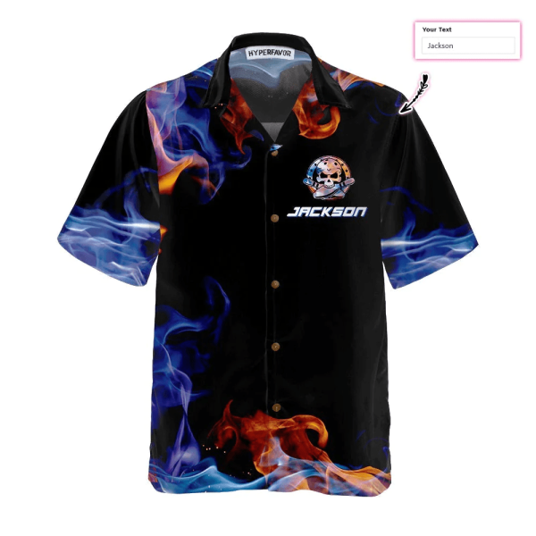 Men s Aloha Bowling Ball Shirt: No Crying Just Swearing Custom Name Hawaiian Shirt