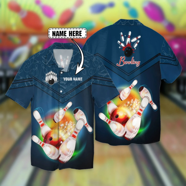 Vintage Hawaiian Bowling Ball Shirt for Men: Aloha Bowling Ball Aloha Shirt & Hawaii T-shirt