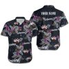Bowling Black Background Custom Name Hawaiian Shirt For Unisex Gift HN3561