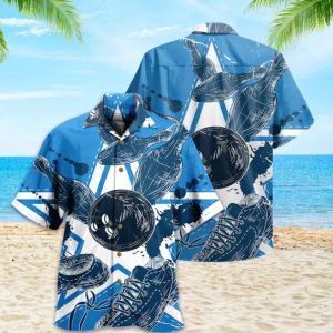 Bowling Blue Hawaiian Shirt 3D for…