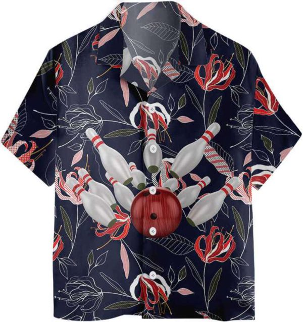 Colorful Floral Hawaiian Shirt: Perfect Bowling Gift for Players Friends and Family