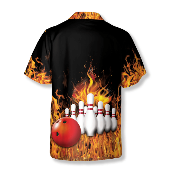 Bowling Flame Ball And Pins Bowling Hawaiian Shirt