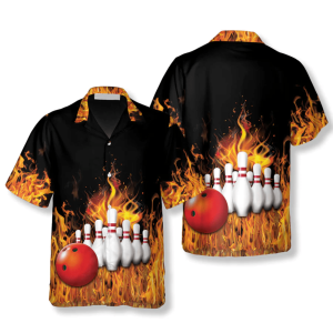 Bowling Flame Ball And Pins Bowling…