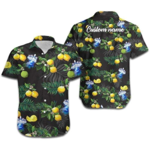 Bowling Lemon Black Custom Name Hawaiian Shirt For Men & Women HN3368