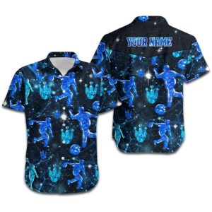 Custom Name Hawaiian Bowling Shirt for Men & Women – Night Connection HN3570
