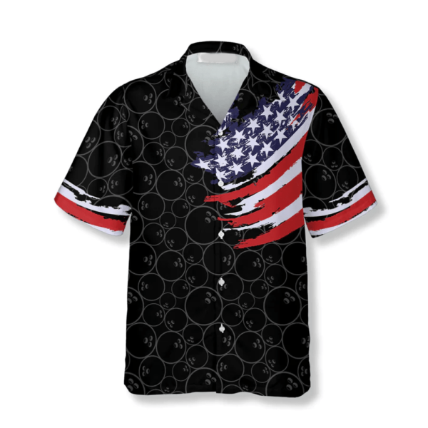 Custom Bowling Hawaiian Shirt with Bowling Pattern Flag Crown Emblem